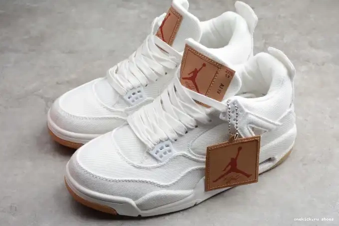 Rep x Air Jordan Levi's 'White' 4 AO2571-100 0505